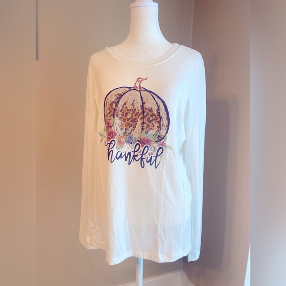 NWT MODERN CANVAS Thankful L/S Tunic Top - Picture 1 of 7